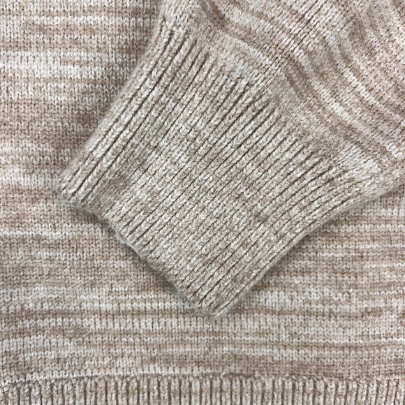 Liverpool Tan/White Long Sleeve Two-Fer Collared Sweater Size L - Picture 6 of 7